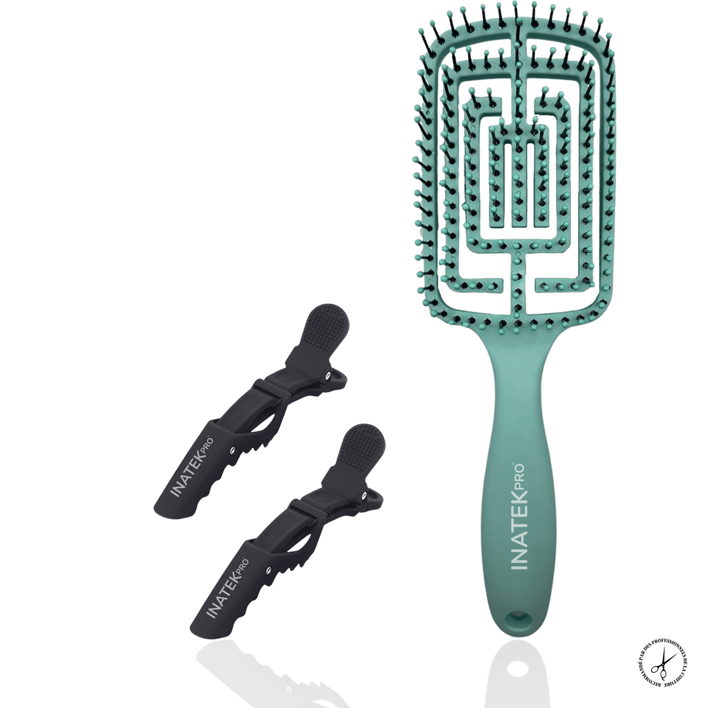 Duo All-In-One : Brosse Démêlante Curvent & Pinces Croco-Fix