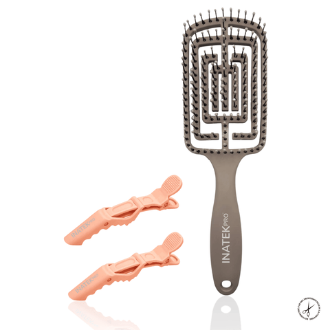 Duo All-In-One : Brosse Démêlante Curvent & Pinces Croco-Fix