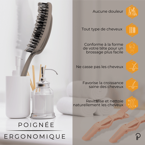 Duo All-In-One : Brosse Démêlante Curvent & Pinces Croco-Fix