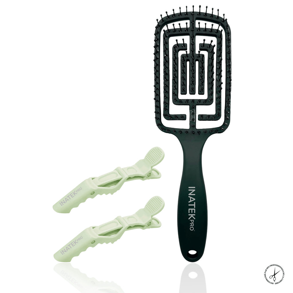 Duo All-In-One : Brosse Démêlante Curvent & Pinces Croco-Fix